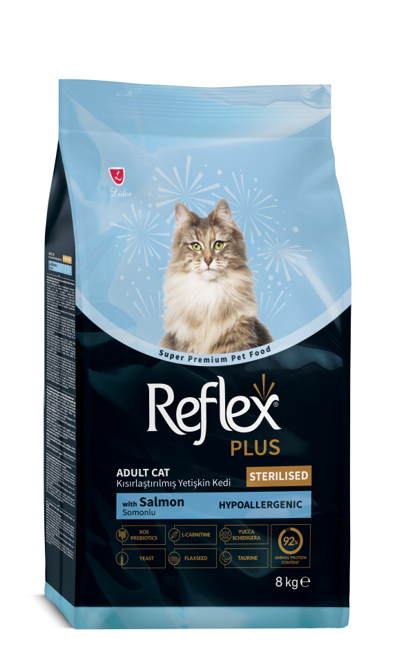 Reflex Plus Hypoalerjenik Kısırlaştırılmış Somonlu Yetişkin Kedi Maması 8 kg