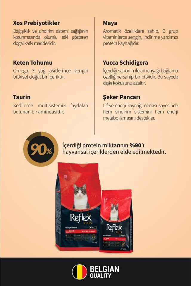 Plus Kuzu Etli ve Pirinçli Yetişkin Kedi Maması 1,5 kg