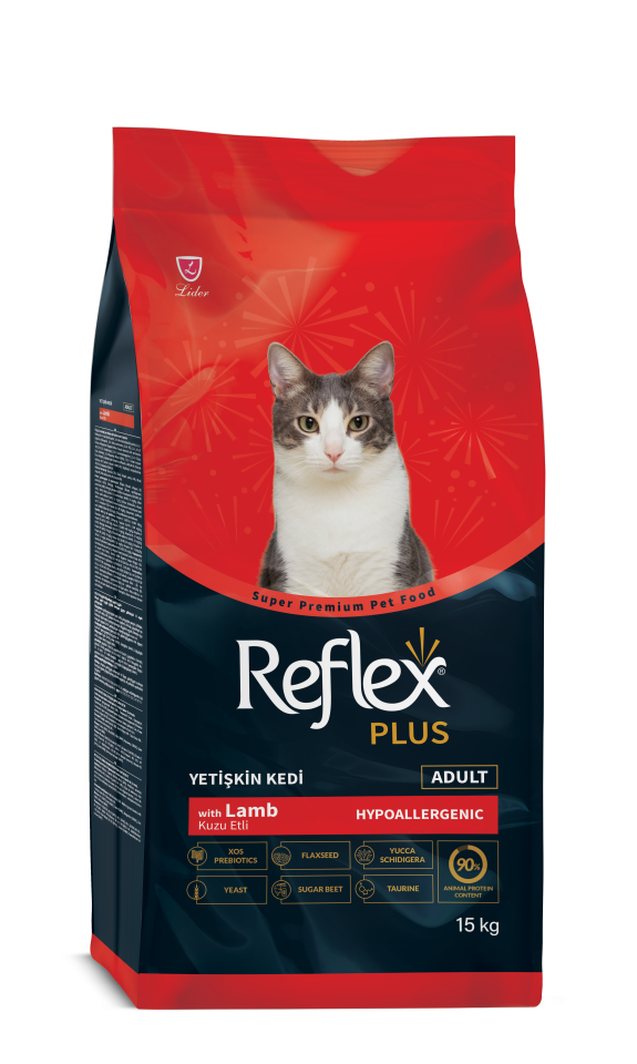 Reflex Plus Kuzu Etli Yetişkin Kedi Maması 15 Kg