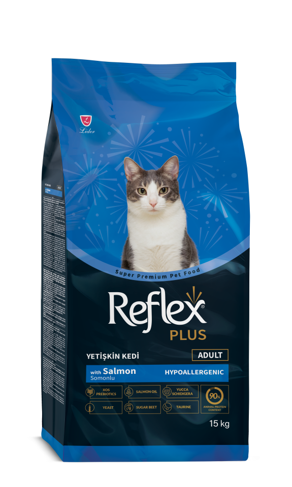 Reflex Plus Hipoalerjenik Somonlu Yetişkin Kedi Maması 15 kg