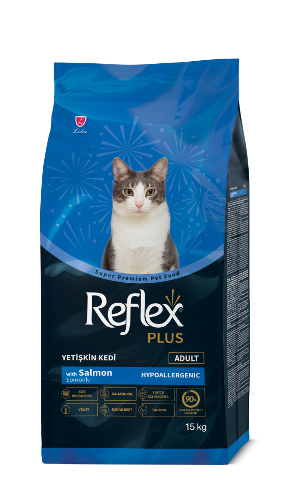 Reflex Plus Hipoalerjenik Somonlu Yetişkin Kedi Maması 15 kg