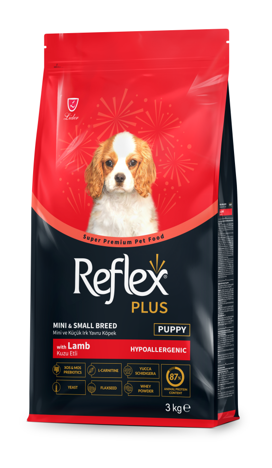 Reflex Plus Hipoalerjenik Mini Irklar için Kuzu Etli Yavru Köpek Maması 3 kg
