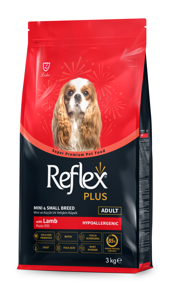 Reflex Plus Hipoalerjenik Mini Irklar için Kuzu Etli Yetişkin Köpek Maması 3 kg