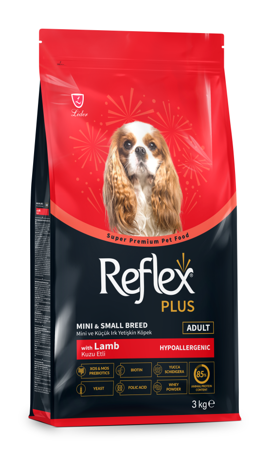 Reflex Plus Hipoalerjenik Mini Irklar için Kuzu Etli Yetişkin Köpek Maması 3 kg