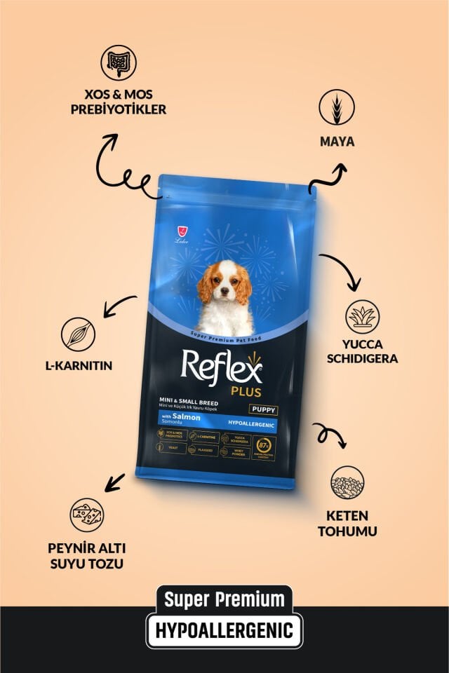 Plus Hipoalerjenik Mini ve Küçük Irklar için Somonlu Yavru Köpek Maması 3 kg