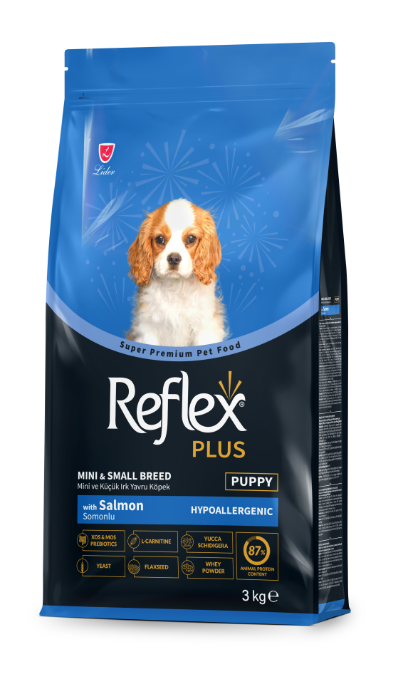 Reflex Plus Hipoalerjenik Mini Irklar için Somonlu Yavru Köpek Maması 3 kg
