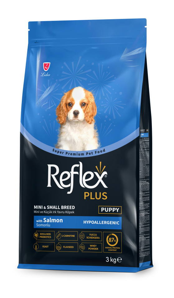 Reflex Plus Hipoalerjenik Mini Irklar için Somonlu Yavru Köpek Maması 3 kg