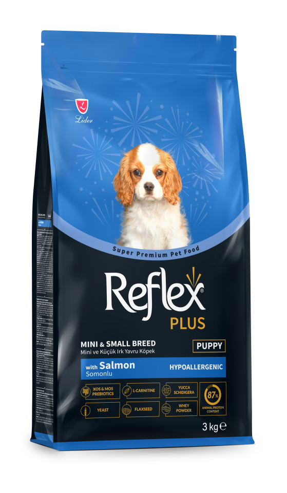 Reflex Plus Hipoalerjenik Mini Irklar için Somonlu Yavru Köpek Maması 3 kg