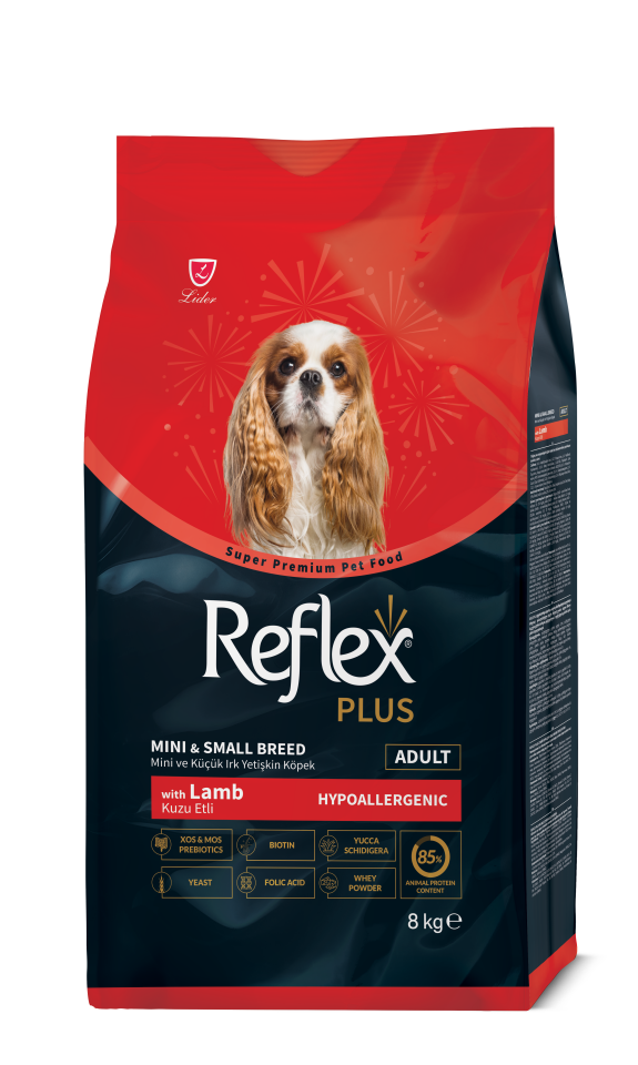 Reflex Plus Hipoalerjenik Mini Irklar için Kuzu Etli Yetişkin Köpek Maması 8 kg