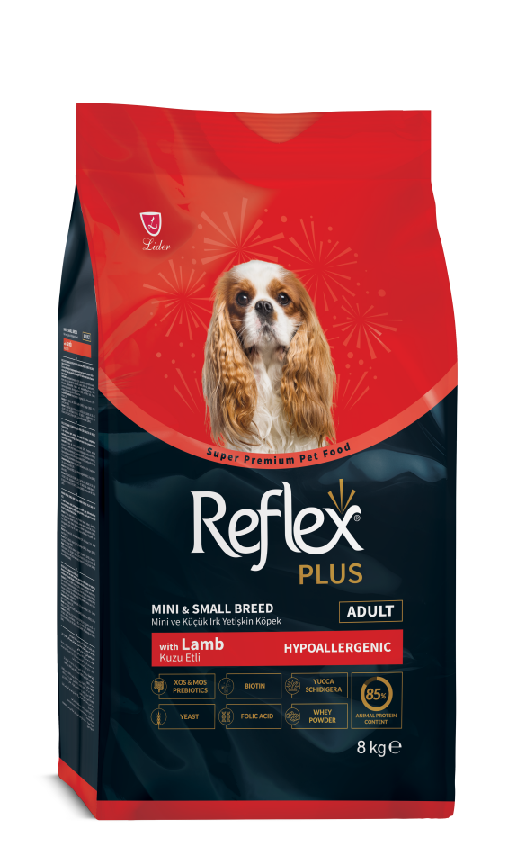 Reflex Plus Hipoalerjenik Mini Irklar için Kuzu Etli Yetişkin Köpek Maması 8 kg