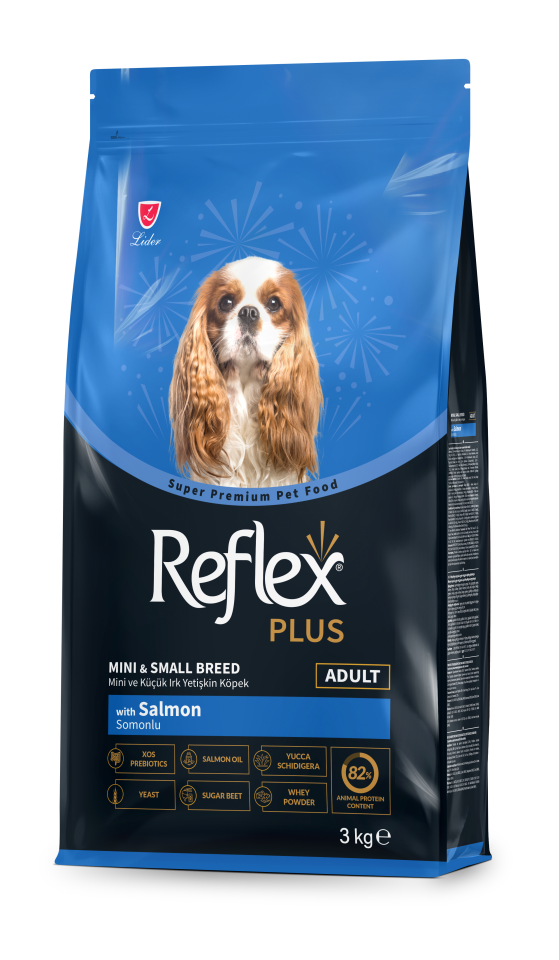 Reflex Plus Mini Irk Somonlu Yetişkin Köpek Maması 3 Kg
