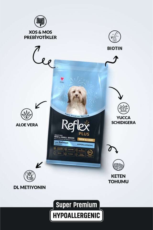 Plus Hipoalerjenik Mini ve Küçük Irklar için Somonlu Yetişkin Köpek Maması 3 kg