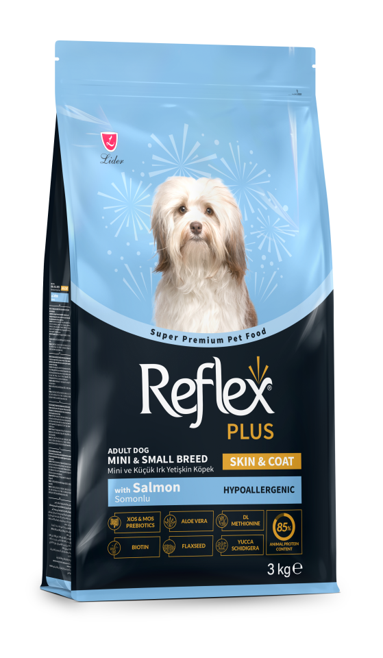 Reflex Plus Skin&Coat Hipoalerjenik Mini Irklar için Somonlu Yetişkin Köpek Maması 3 kg