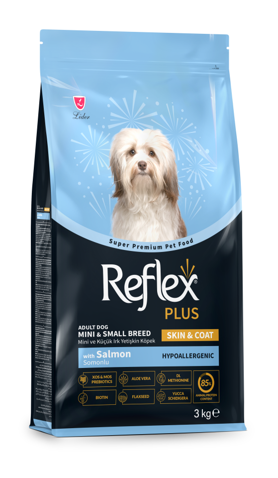 Reflex Plus Skin&Coat Hipoalerjenik Mini Irklar için Somonlu Yetişkin Köpek Maması 3 kg