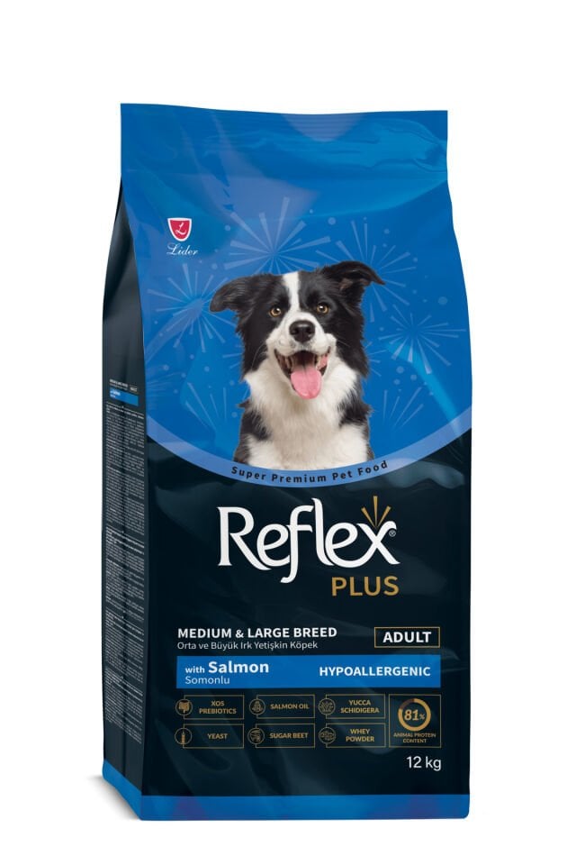 Plus Somonlu Orta Ve Büyük Irk Yetişkin Köpek Maması 12 kg
