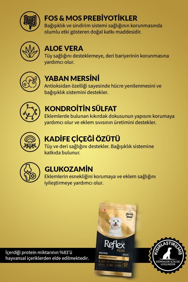 Plus Maltese Hipoalerjenik Yetişkin Köpek Maması 2 Kg