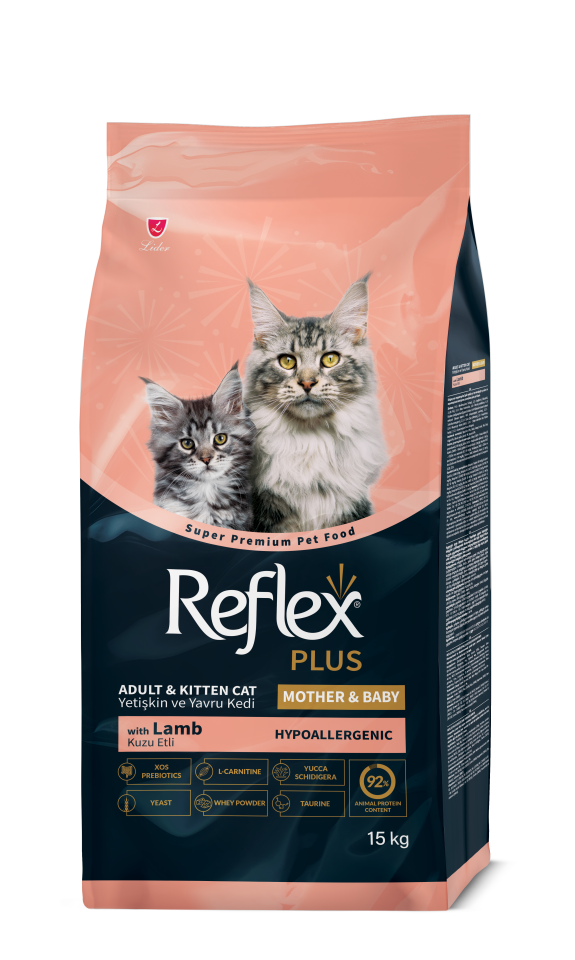 Reflex Plus Mother&Baby Kuzulu Ve Pirinçli Yavru Kedi Maması 15 Kg