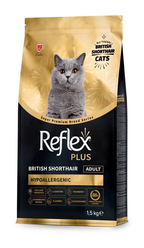 Reflex Plus British Shorthair Yetişkin Kedi Maması 1,5 Kg