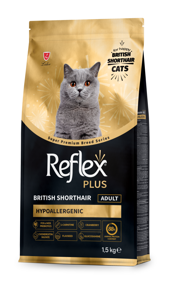 Reflex Plus British Shorthair Yetişkin Kedi Maması 1,5 Kg