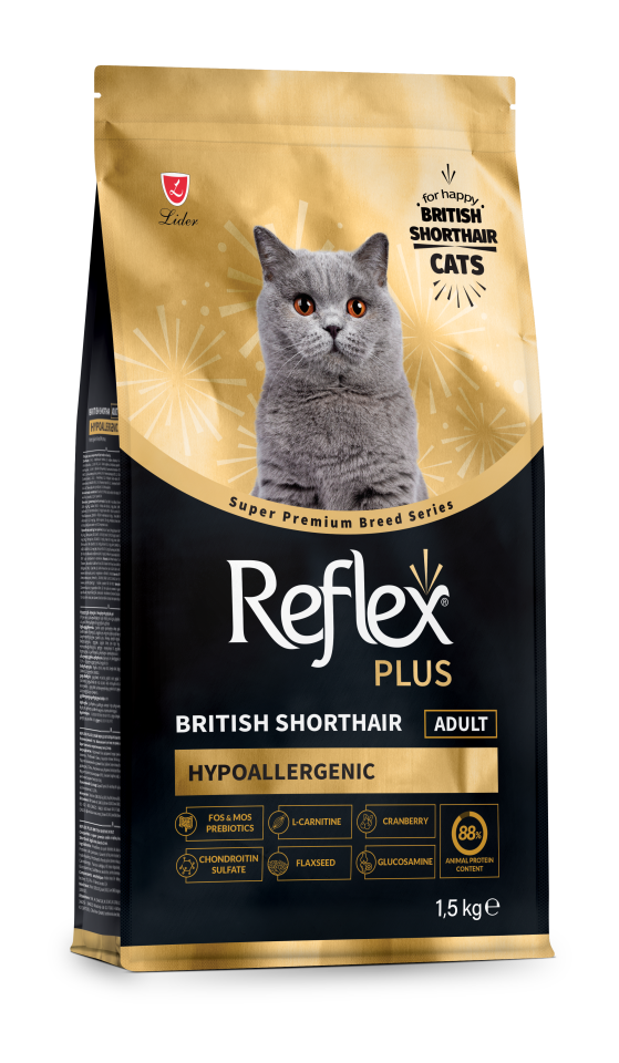 Reflex Plus British Shorthair Yetişkin Kedi Maması 1,5 Kg