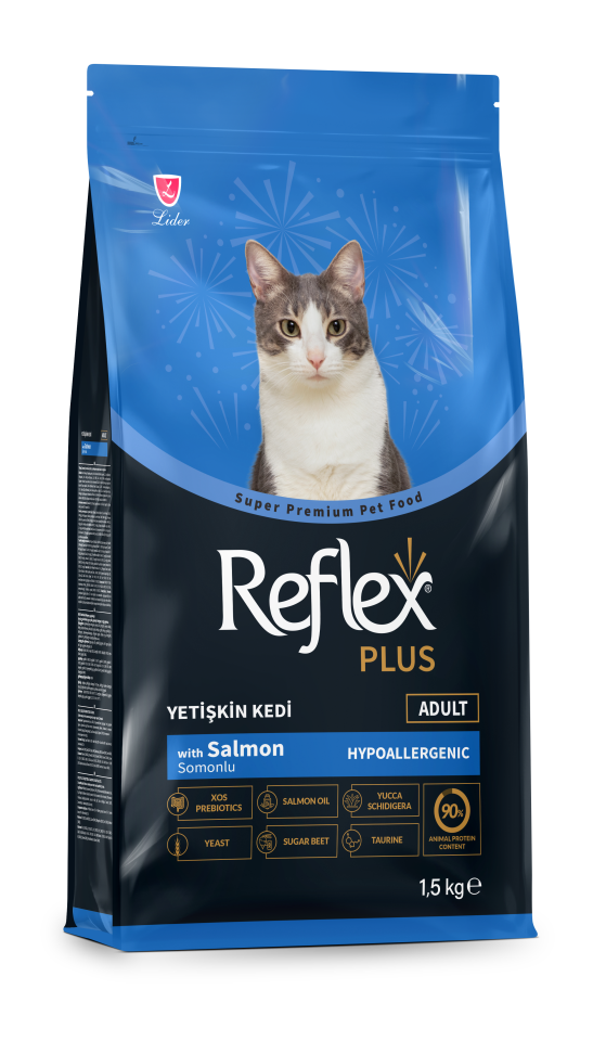 Reflex Plus Hipoalerjenik Somonlu Yetişkin Kedi Maması 1,5 kg