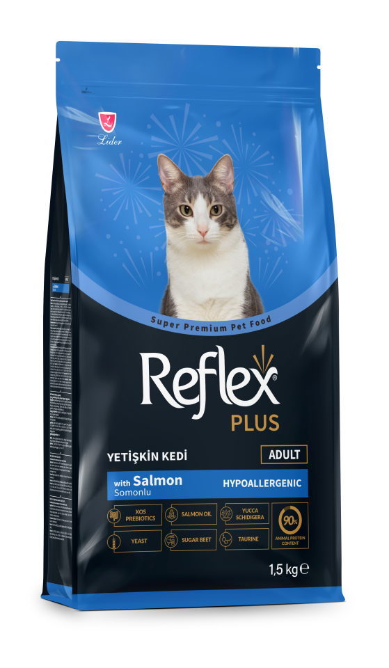 Reflex Plus Hipoalerjenik Somonlu Yetişkin Kedi Maması 1,5 kg