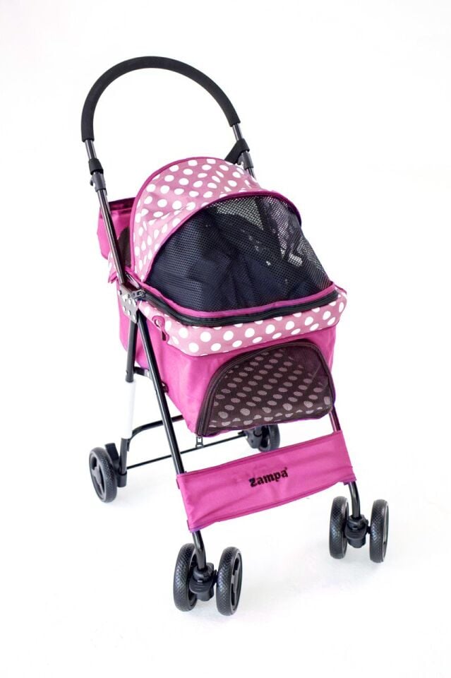 Zampa Nova Kedi ve Köpek Arabası Pembe 52x76.5x95 Cm