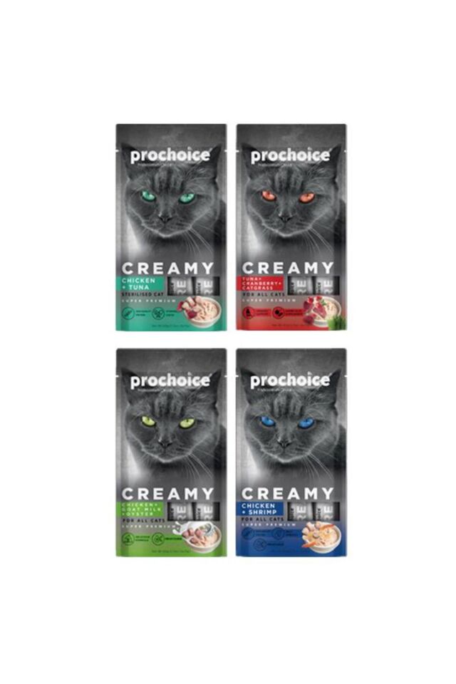 ProChoice Creamy Sıvı Kedi Ödül Maması 4'çeşit (4x15gr)