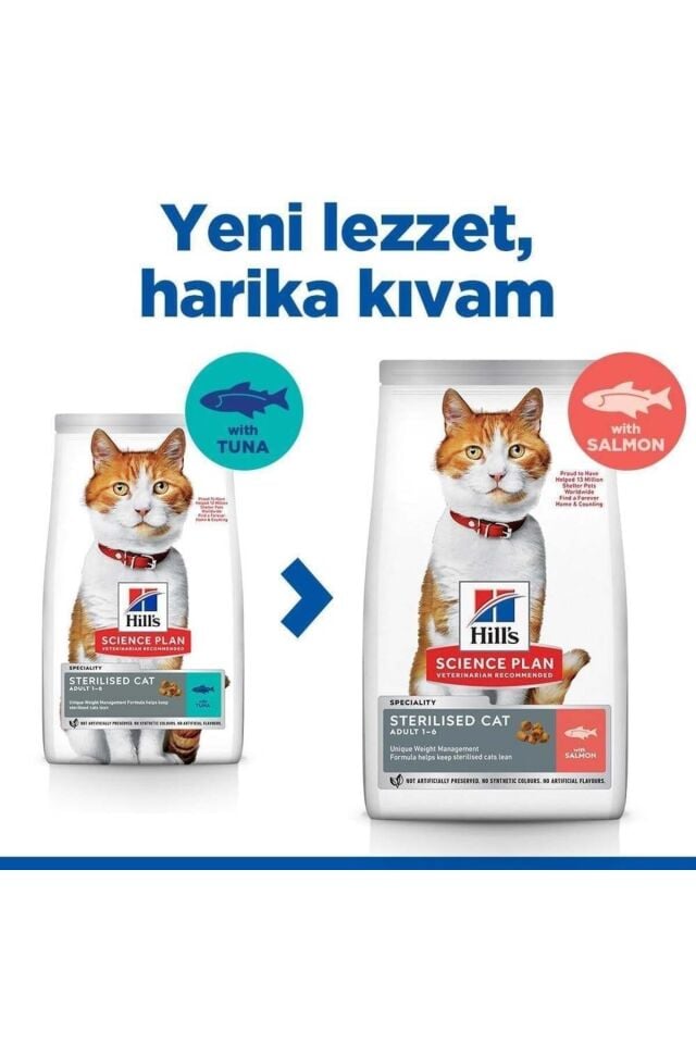 Hill’s Sterilised Somonlu Kısırlaştırılmış Kedi Maması 10 Kg