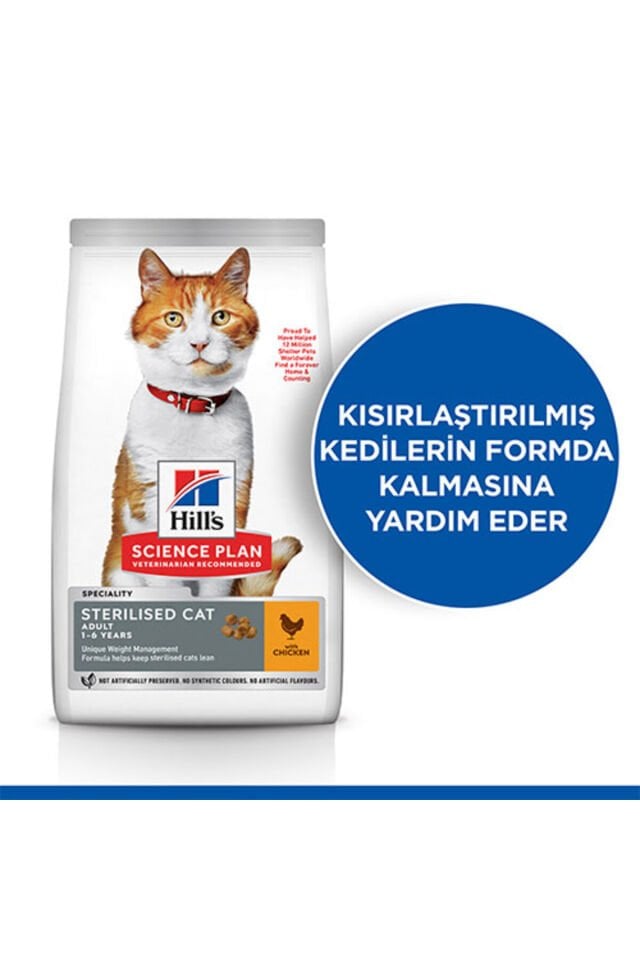 Hill’s Sterilised Tavuklu Kısırlaştırılmış Kedi Maması 3 Kg