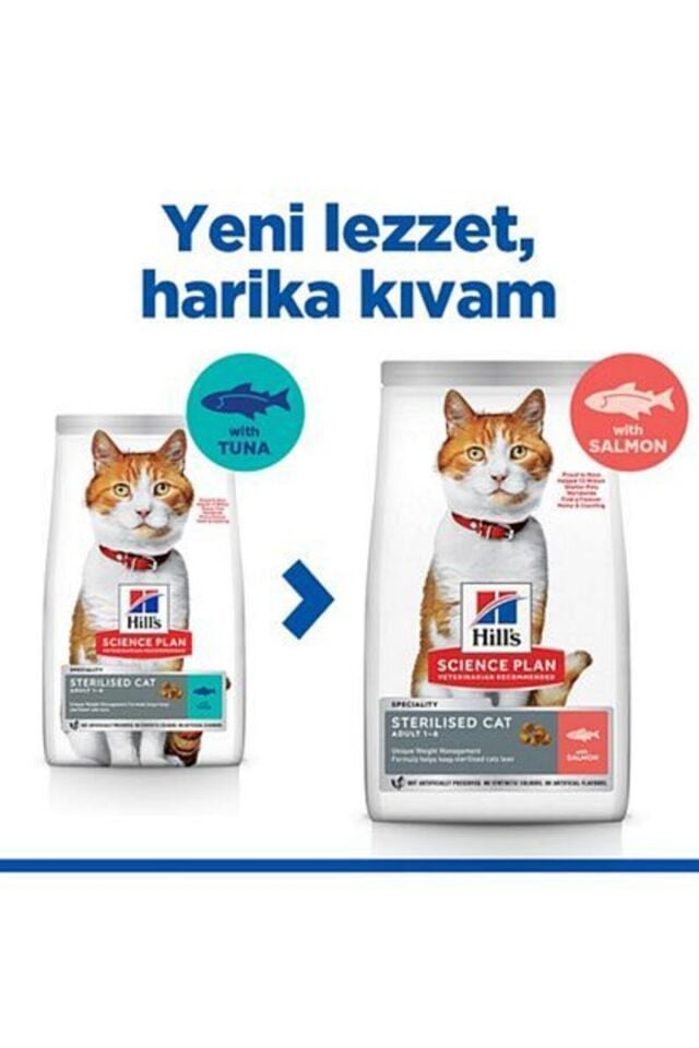 Hill’s Sterilised Somonlu Kısırlaştırılmış Kedi Maması 3 Kg