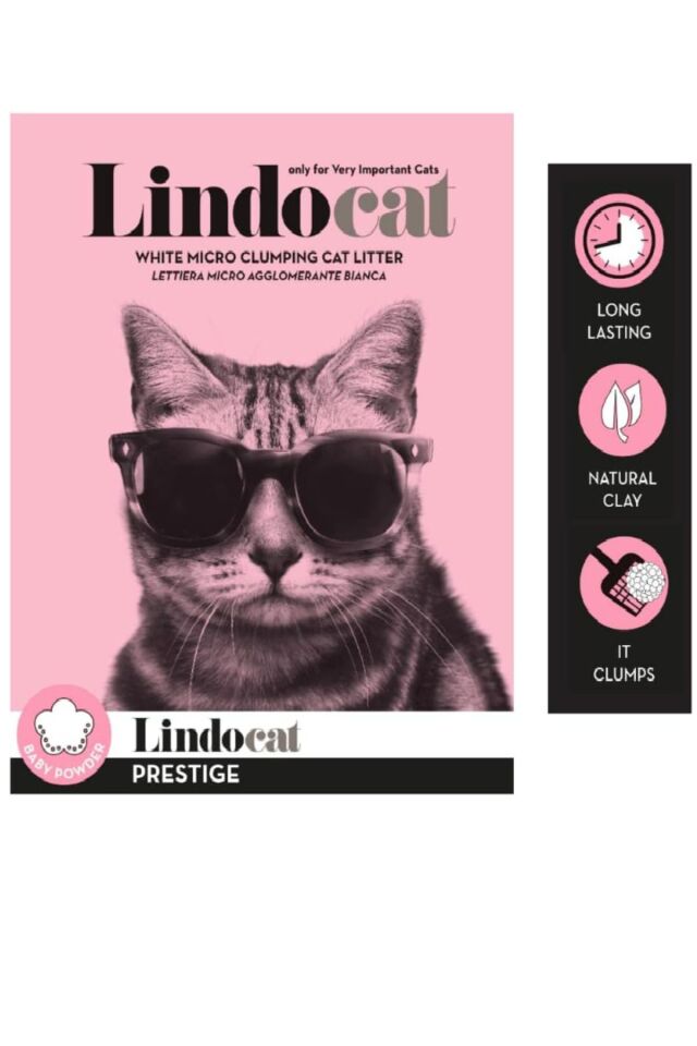 Lindocat Bebek Pudralı Ince Taneli Topaklaşan Kedi Kumu 10 Lt