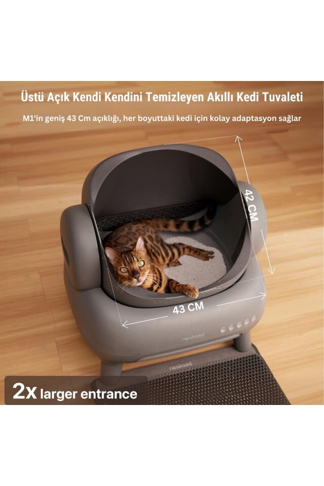 Neakasa Üstü Açık Akıllı Full Otomatik Kedi Tuvaleti, App Kontrol, Uv Temizleme