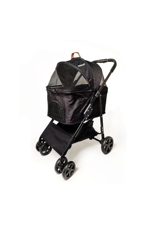 Zampa Albon Kedi ve Köpek Arabası Siyah 53x77x100 Cm