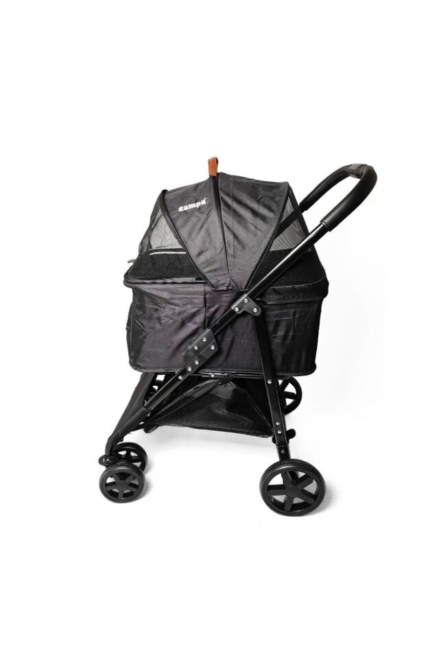 Zampa Albon Kedi ve Köpek Arabası Siyah 53x77x100 Cm