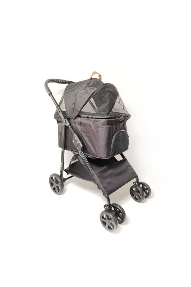 Zampa Albon Kedi ve Köpek Arabası Siyah 53x77x100 Cm