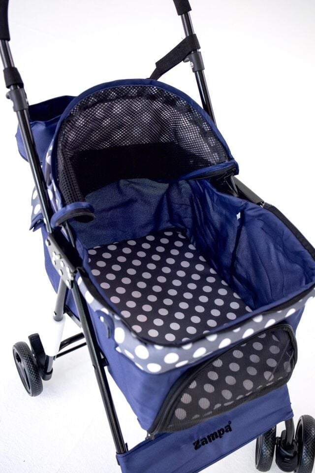 Zampa Perez Kedi ve Köpek Arabası Lacivert 42x63x89 Cm