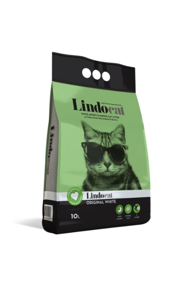 Lindocat Original Kokusuz İnce Taneli Topaklanan Kedi Kumu 10 Lt